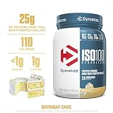 Dymatize ISO 100 Whey Protein Powder Isolate, Birthday Cake, 1.6 lbs