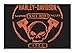 Harley-Davidson Build Willie G Skull Piston Tufted Rug, 39x59 In, Black NW080218
