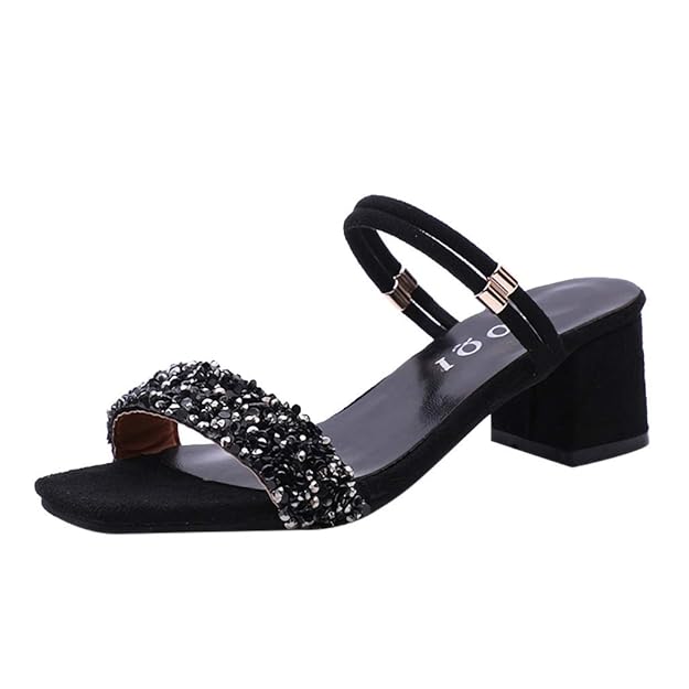 Qmber High Heels Sandalen Damen Schuhe mit hohen Absätzen Party Hochzeit Abend Sommer hochhackige Absatzschuhe Hohe Sandalett