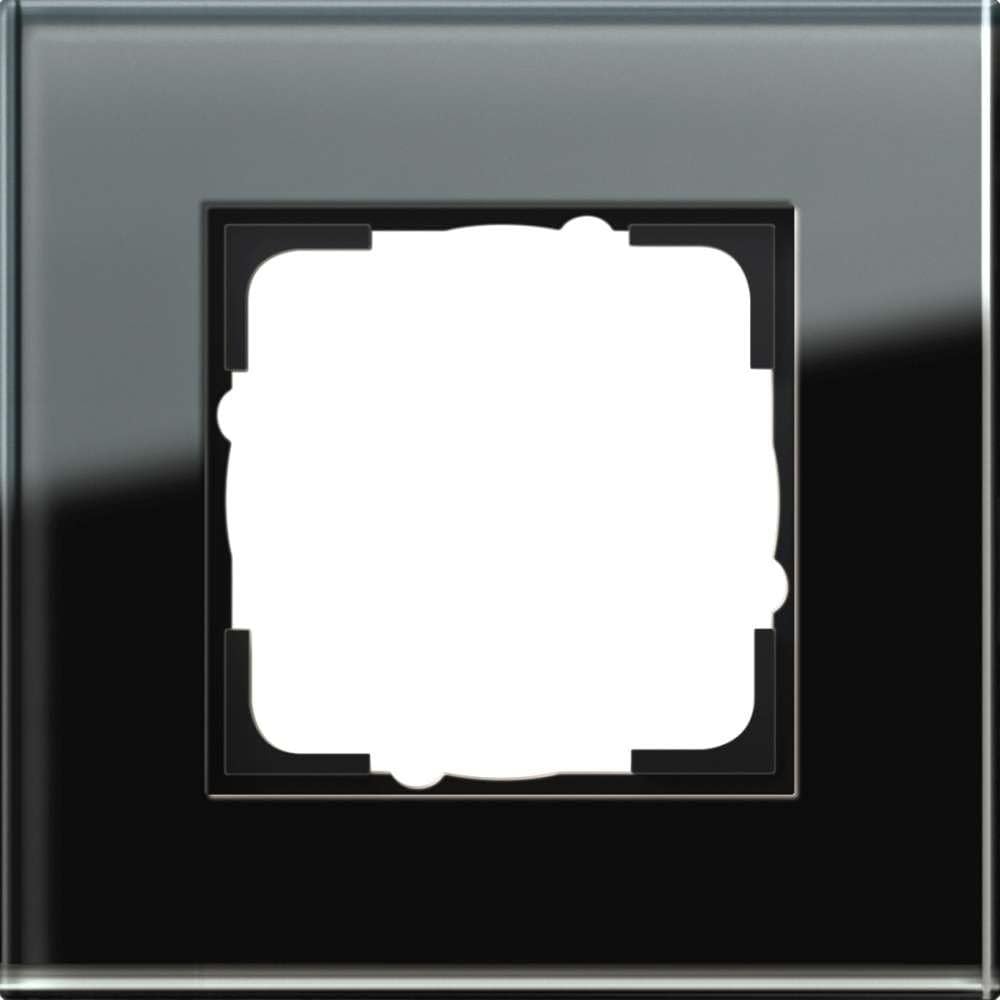 Gira Frame 021105 Single Esprit Glass Black, 1fach