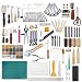 Dorhui 372 Pieces Leather Crafting Tools,Leather Tools Leather Working Tools and Supplies, Leather Craft Stamping Tool, Prong Punch, Hole Hollow Punch, Matting Cut for DIY Leather Artworks