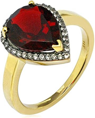 3.75 Ct. Round Pink Nano &amp; Pear Shape Red Ruby Gemstone Ring In 925 Sterling Silver For Women