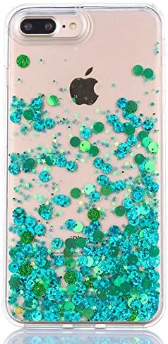 GreenDimension Pink Cute Bling Moving Liquid Bubble Star Case Transparent 3D Glitter Dynamic Quicksand Clear Hard Shock Absorption Cover with Soft Diamond Rubber Bumper for Apple iPhone 7 Plus 5.5"