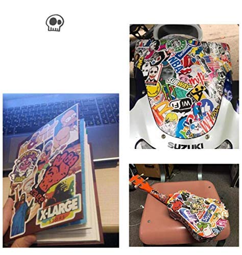ZYTC Sugar Skull Stickers Colored Cartoon Graffiti Laptop Stickers Decal for Luggage Skateboard Helmet Car Motorcycle Bike (50 Pack)