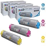 LD Compatible Toner Cartridge Replacement for Okidata Type C8 High Yield (Cyan, Magenta, Yellow, 3-Pack)