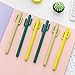 Cute Cactus Black Gel Ink Ballpoint Writing Pens, 12 pcs
