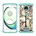 Moto Z Play Droid Case,LEEGU [Shock Absorption] Dual Layer Heavy Duty Protective Silicone Plastic Cover Case for Motorola Moto Z Play Droid - Love Tree