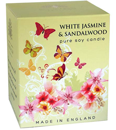 The English Soap CompanySignature Scented Candle, White Jasmine and Sandalwood Scented Candle, 170mls
