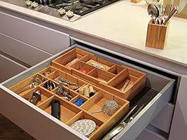 Small Space Saving Expandable Adjustable Drawer Inserts Organiser