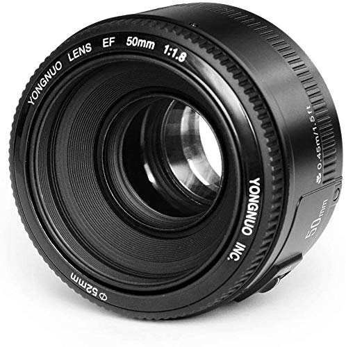 YN50mm F1.8 Standard Prime Lens Large Aperture Auto Focus Lens for Canon EF Mount Rebel DSLR Camera