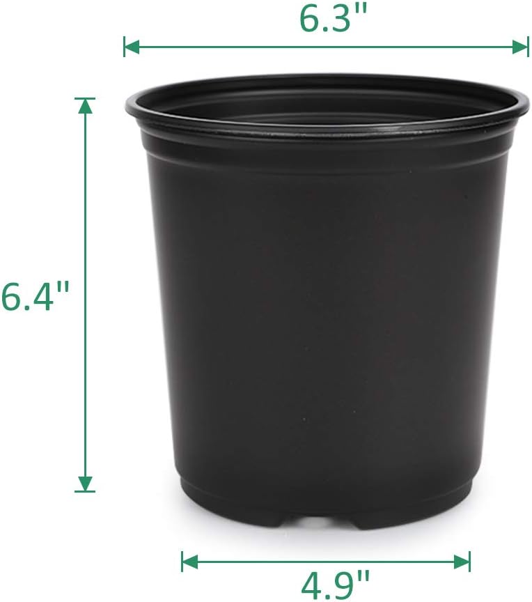 GROWNEER 24 Packs 0.7 Gallon Flexible Nursery Pot Flower Pots with 15 Pcs Plant Labels, Plastic Plant Container Perfect for Indoor Outdoor Plants, Seedlings, Vegetables, Succulents and Cuttings 2.5Qt: Garden & Outdoor