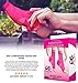 Physix Gear Sport Plantar Fasciitis Socks with Arch Support for Men & Women - Ankle Compression Sleeve, Toeless Compression Socks Foot Pain Relief, Ankle Swelling - Better than Night Splint, Pink L/XL