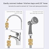 HONGCI Brass Indoor Mixer Tap Hose Connector 22mm to 24mm Adapter view 3