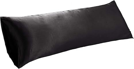 Amazon Com Bedsure Body Pillow Case Cover Black 20 X 54 Inches Super Soft Silky Satin Body Pillow Pillowcase For Adults Pregnant Women Envelope Closure Kitchen Dining
