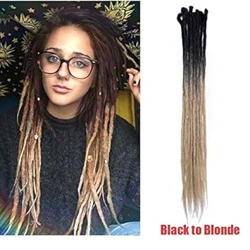 3 Bundle Handmade Reggae Hip Hop Dreadlocks Extensions Gradient