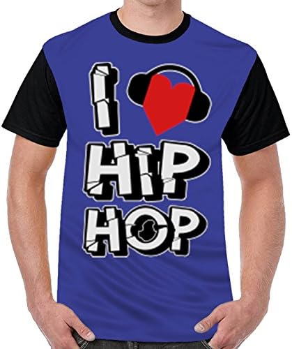 suchfool I Love Hiphop Tshirt Printed Custom T-Shirts Tops Logo Original Man Tee Blue