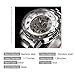 A ALPS Watch,Mens Watch,Classic Skeleton Mechanical Stainless Steel Watch with Link Bracelet,Dress Automatic Wrist Hand-Wind Watch