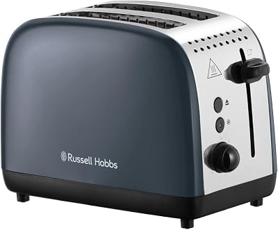 Russell Hobbs 2 Slice Toaster Long Slots 6 Browning Defrost Reheat Cancel