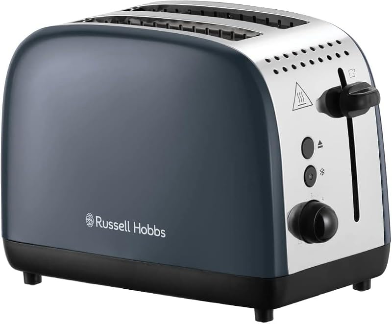 Russell Hobbs 2 Slice Toaster Long Slots 6 Browning Defrost Reheat Cancel