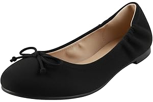 EMMA NEW YORK Women's Flats Round Toe Comfort Elastic Flats for Women