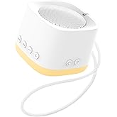 Portable Mini White Noise Sound Machine for Travel – Amber Breathing Night Light, 16 Soothing Sounds, 30-Hour Rechargeable Battery, Timer & Memory for Baby, Adult Sleep, Office Privacy