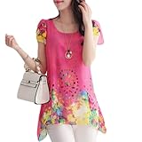 Abody Fashion Women Chiffon Blouse Floral Print Hollow Out Overlay Petal Sleeves Tops Black