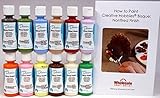 Duncan OSKIT-2 Acrylic Paint Set, 12 Best Selling Colors in 2 Ounce Bottles with Free How To Paint Ceramics Book