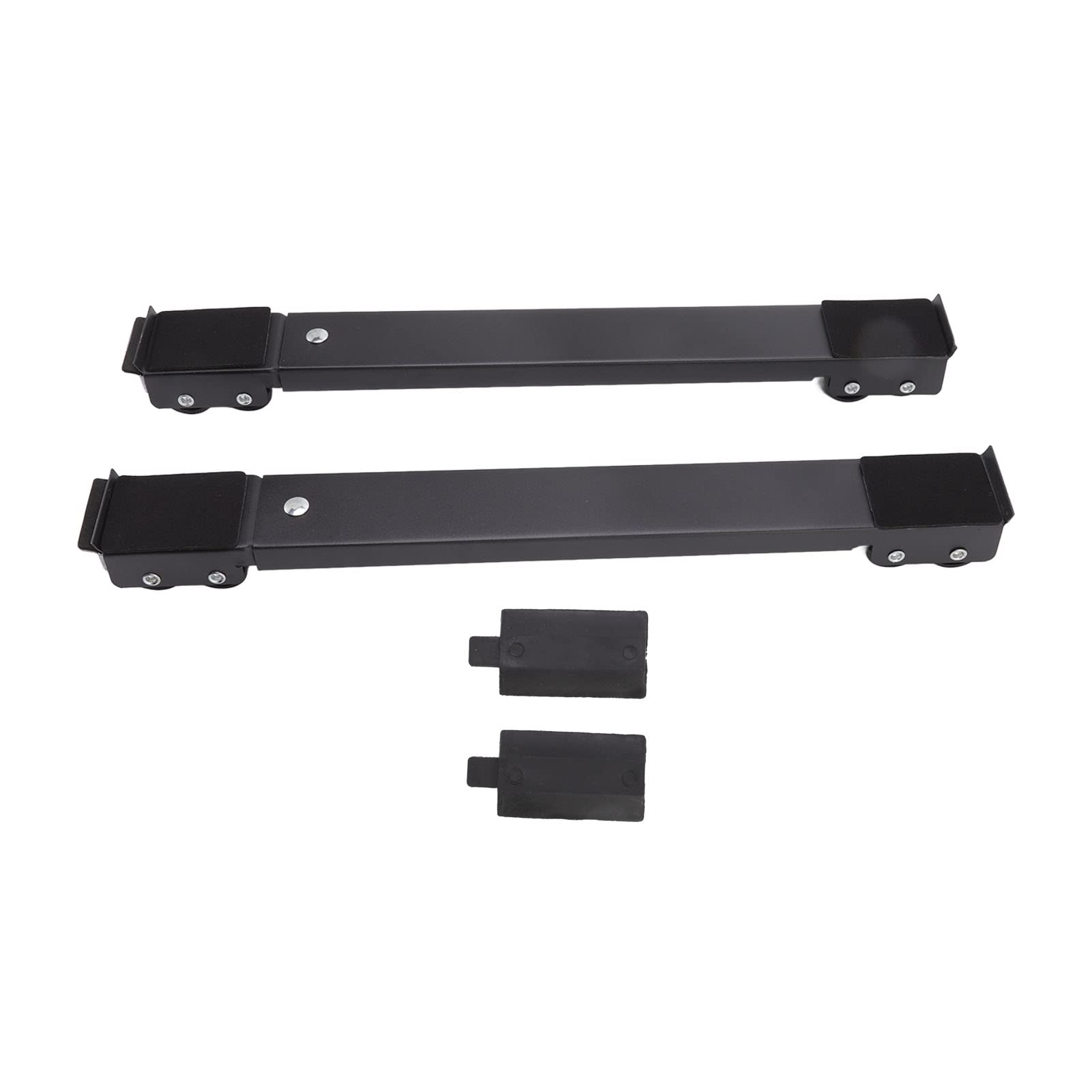 2 Sets Mobile Roller Bracket Furniture Raised Base Heavy Duty Extendable Appliance Rollers for Washing Machines, Dishwashers(Black)
