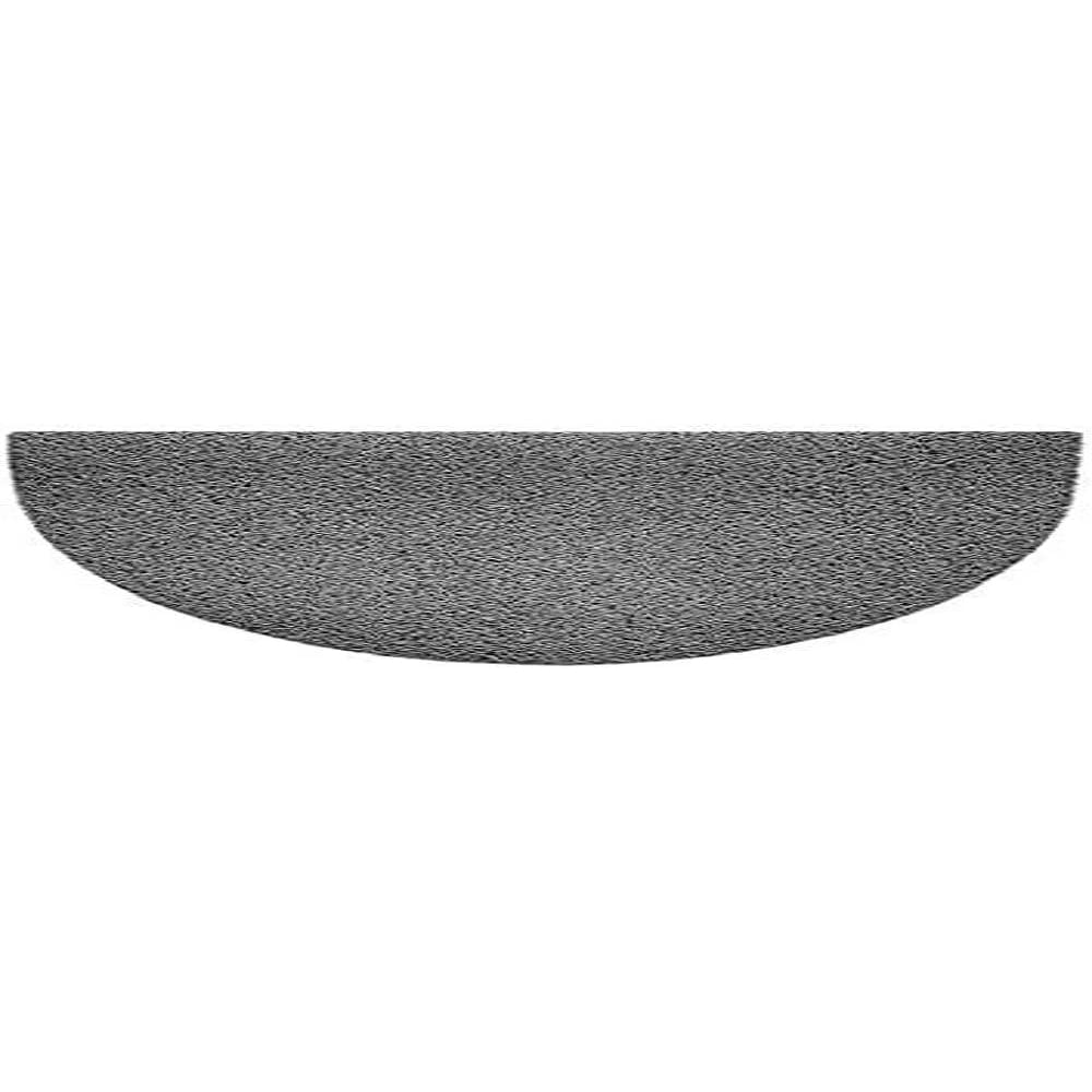 Nicoman Embossed Halfmoon Half Circle Door Mat Dirt-Trapper Jet-Washable Doormat 70x44cm (Grey, PLAIN) - Use Outdoor ONLY