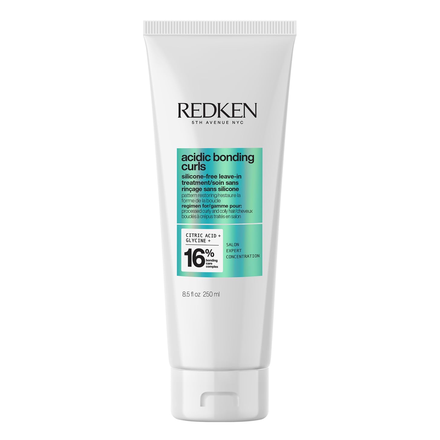 REDKEN Acidic Bonding Curls Leave-In Treatment for Damaged Curly & Coily Hair, Restore Curl Pattern, Heat Protection up to 230°C, 250ml