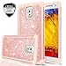 LeYi LG Aristo Case,LG Risio 2 Case,LG Phoenix 3 Case,LG Fortune/Rebel 2 LTE/ K8 2017 Case with HD Screen Protector Liquid Glitter Sparkle Cute Girls Women Clear TPU Case for LG LV3 ZX (Pink)