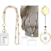 SAM & LORI Lanyards for Id Badges Teacher Lanyard With Id Holder Retractable Lanyards Beaded Cute Key Chain Keychain Women Cruise Ship Cards