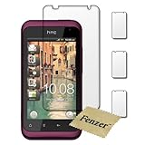 3 Pack Fenzer Clear Screen Protectors for HTC Bliss Rhyme Cell Phone Transparent LCD Touch Screen Film Guard Cover Shields with Lint Cleaning Cloth