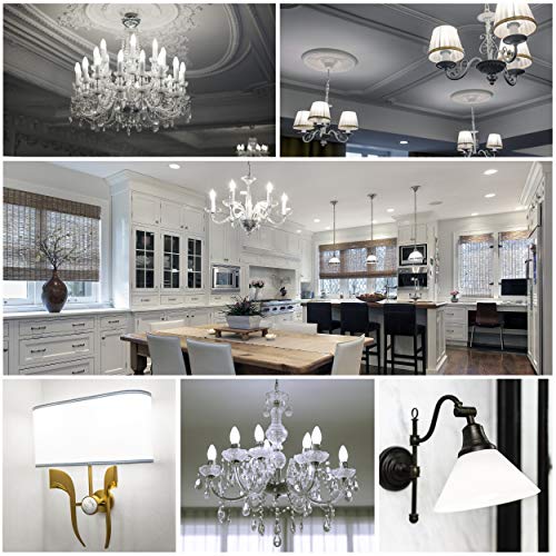 E12 LED Bulbs - Candelabra Light Bulbs, 7 Watt Equivalent 60W Incandescent Bulb, B11 560 Lumens, Daylight White 5000K, Candelabra Base, Non-dimmable, Chandelier&Ceiling Fan Replacement Bulb. 6 Pack.