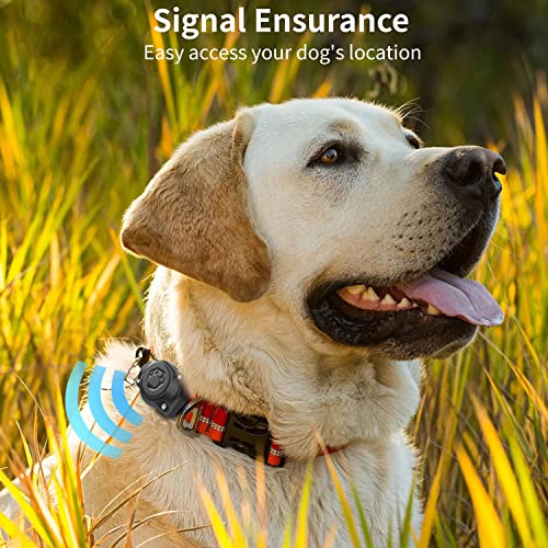 AirTag Dog Collar Holder(1 Pack), FEEYAR 100 Waterproof AirTag Case