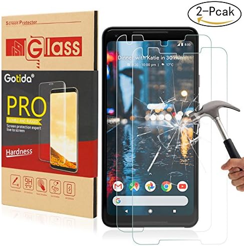 Google Pixel 2 XL Screen Protector,Gotida Ultra-Clear Bubble-free Tempered Glass Screen Protector for Google Pixel 2 XL[2-Pack]