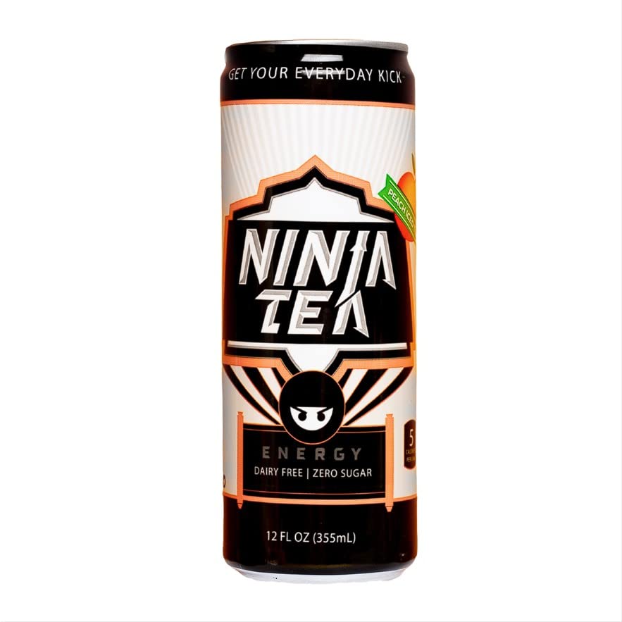 Ninja Tea Energy Drink By Ryan Higa, Peach White Tea, 12 Oz (12 Pack