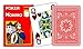 Modiano Italian Poker Game Playing Cards - RED Poker - Large 4 Index - Single Card Deck - 100% Plastic Made in Italy