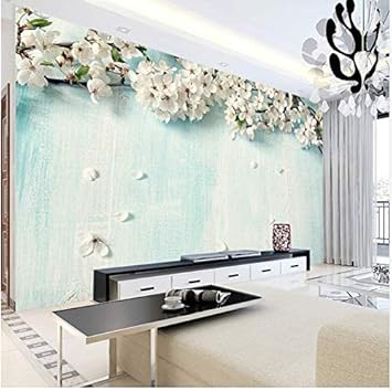 Get Hyf Papiers Peints Muraux 3d Home Decor Bleu Clair Fleur Blanche For Android Free Wallpaper Hyf Papiers Peints Muraux 3d Home Decor Bleu Clair Fleur Blanche Free HD