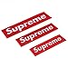 3 Pack Supreme Patches Sew on or Iron on Multi Size Patch Embroidered DIY Applique Badge Decorative (Red)