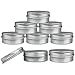 Beauticom (Quantity: 6 Pieces) 60G Round Silver Aluminum Metal Tin Storage Jar Containers with Secure Screw Top Lids for Cosmetics, Aromatherapy, Crafts, Paints and More!