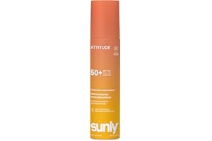 ATTITUDE Mineral Sunscreen Lotion SPF 50, Broad Spectrum Zinc Oxide, EWG Verified, Non-Nano, Water-Resistant 80 Minutes, Ligh