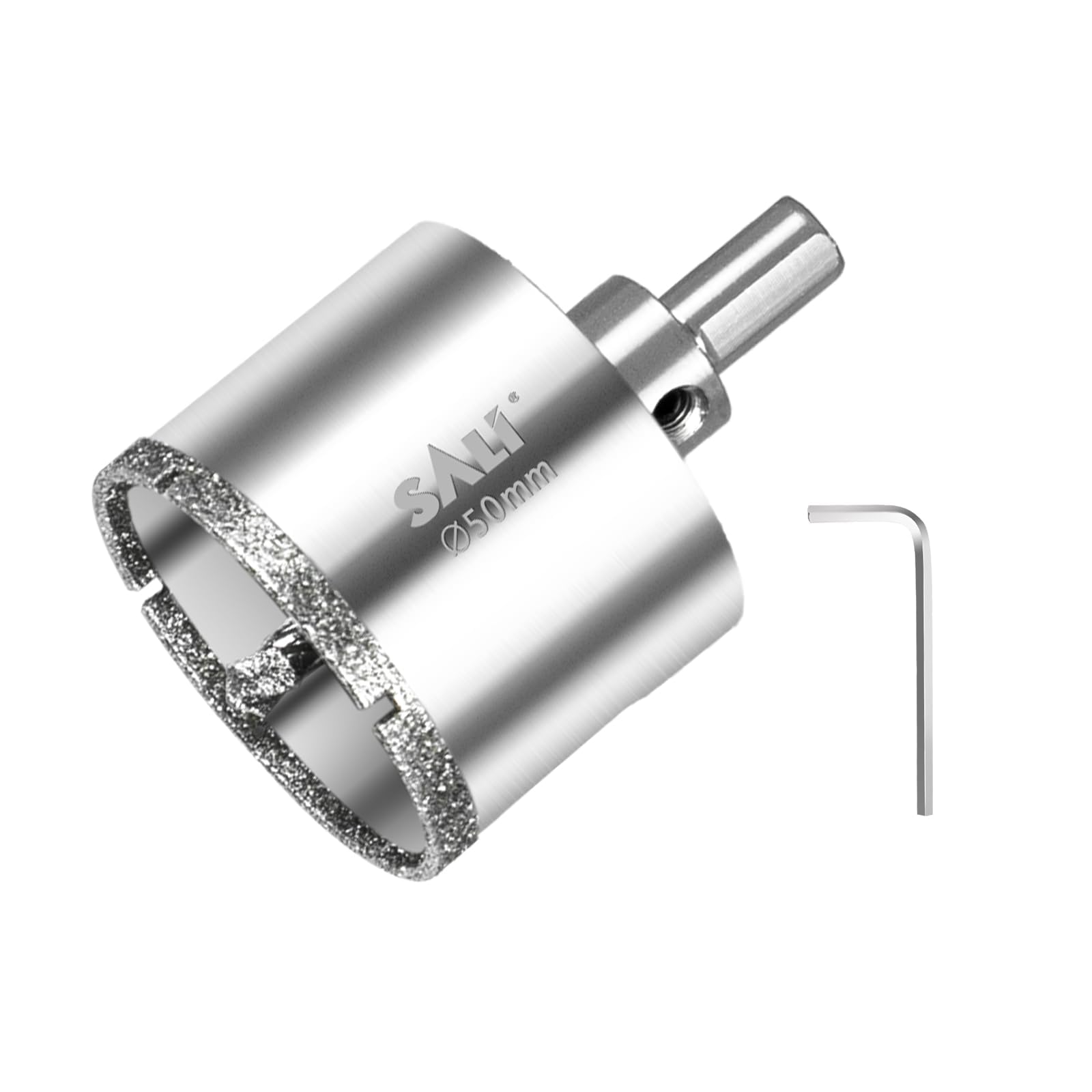 SALI Diamond Drill Bit 50 mm Diamond Hole Saw Drill with Center Guide Bit Glass Hole Saw Core Drill Bit for Glass/Tile/Ceramic/Marble/Limestone/Fiberglass/Porcelain Cutting