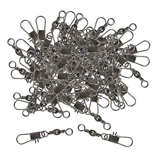 HomeDecTime 100 Wirbel Karabinerwirbel Angeln Connector Angelwirbel Tönnchenwirbel Eisen – Bild 4