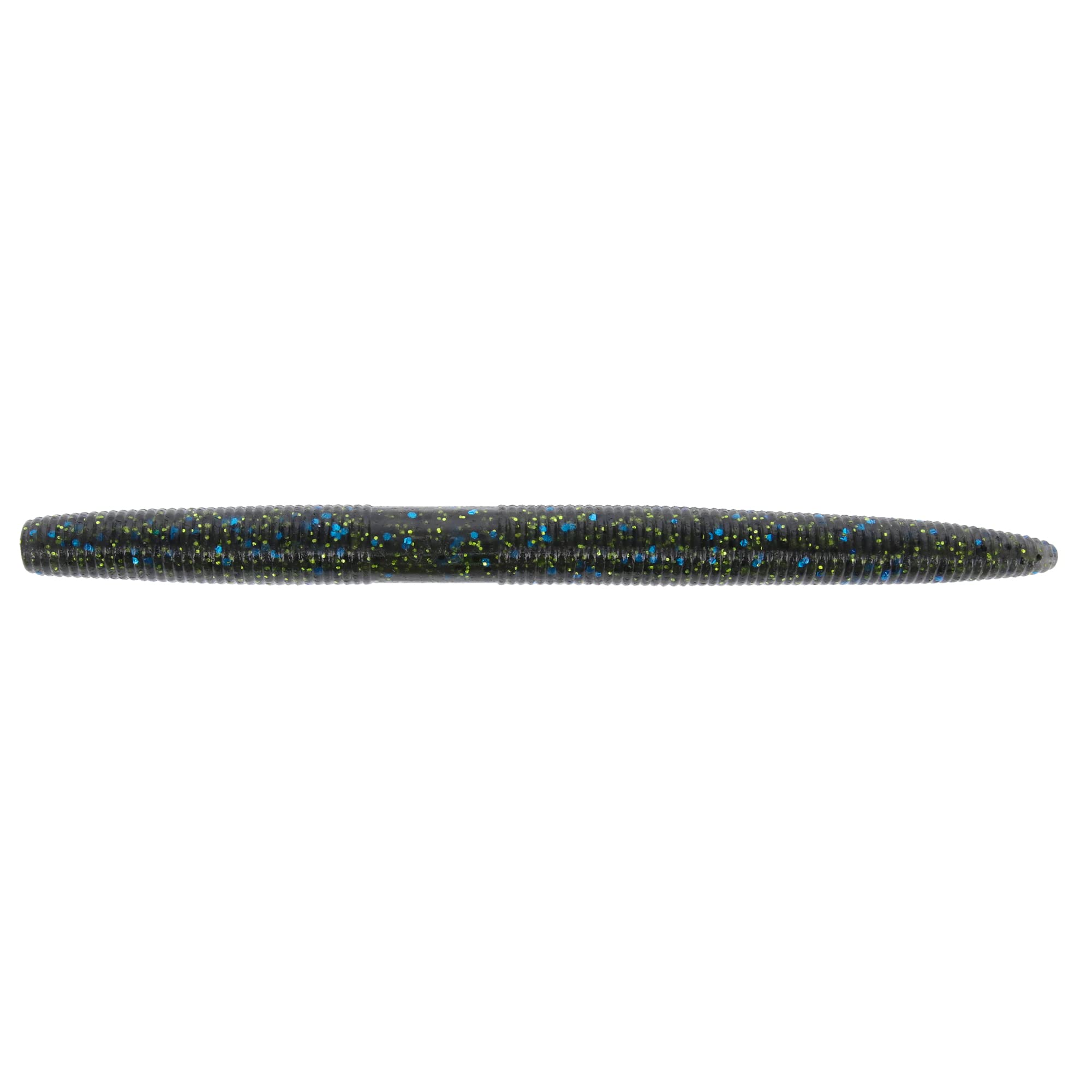 Yamamoto 6" SENKO SMOKE W/BLACK, BLUE & CHARTREUSE FLAKE (5 PACK)