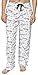 Leisureland Women's Pure Cotton Flannel Pajama Sleep Lounge Pants Music Notes (Small)