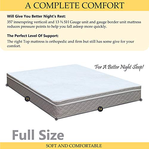 Full Assembled Orthopedic Mattress and 4" Box Spring/Foundation Set with Frame,