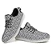 LeoVera Men's & Women's LED Shoes USB Charging Light Up Shoes Flashing Sneakers LVYZ86-Grey-42