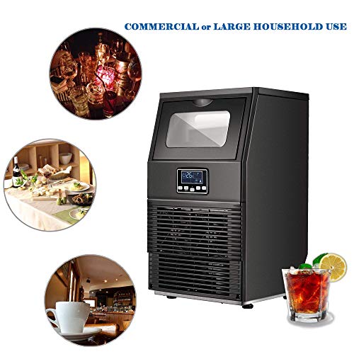 SMETA Commercial Ice Maker, 88LBS/24H, Automatic Under Counter/Portable