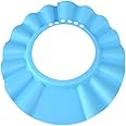 HOOYEE Safe Shampoo Shower Bathing Protection Bath Cap Soft Adjustable Visor Hat for Toddler, Baby, Kids, Children … (Blue)